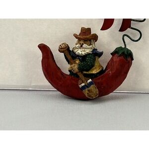 Cowboy Santa Chili Pepper Canoe Christmas Ornament Southwestern Western Decor